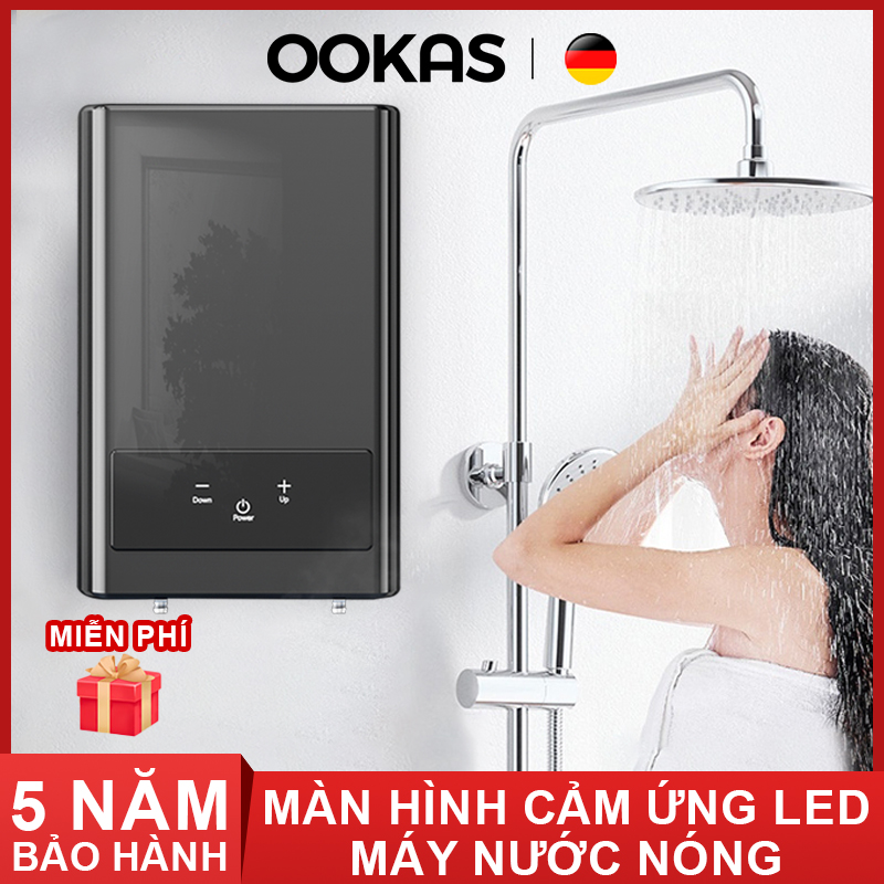 OOKAS Màn Hình Cảm Ứng LCD máy nước nóng trực Máy nước nóng tức thì điện với chức năng tự điều chỉnh Máy nước nóng  Điện 220V