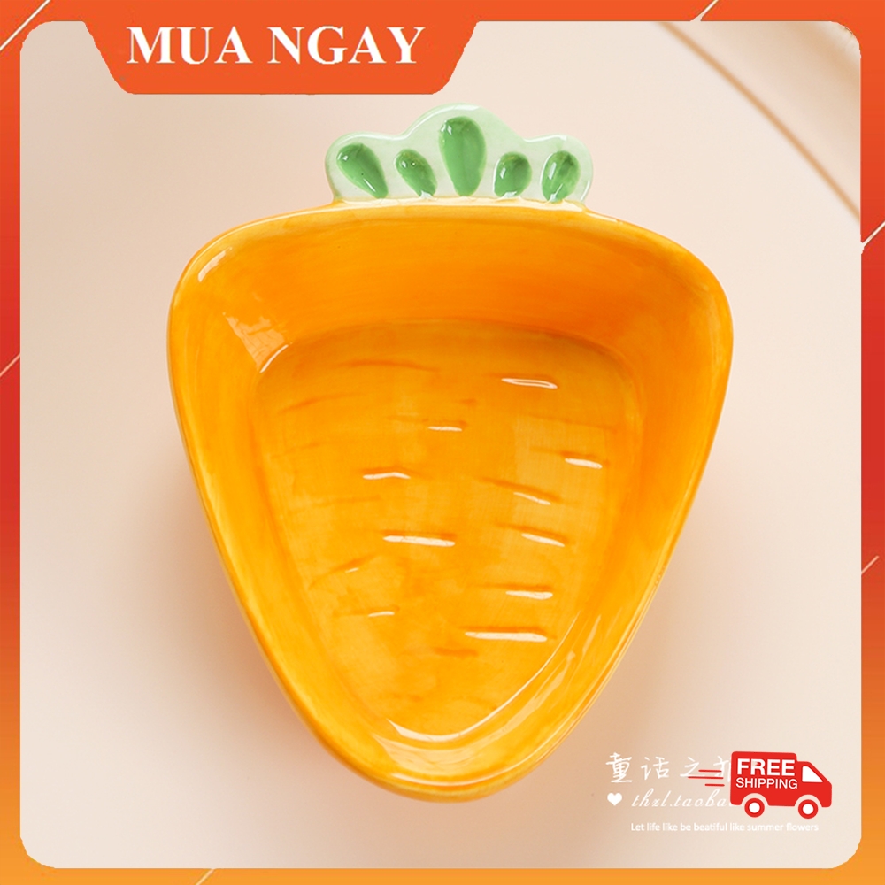 Bát ăn dặm gốm sứ cho bé KIDOTA hình củ cà rốt ngộ nghĩnh