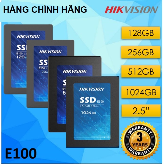 Ổ cứng ssd 128gb 256gb hikvision e100 chuẩn 2.5 cắm trong