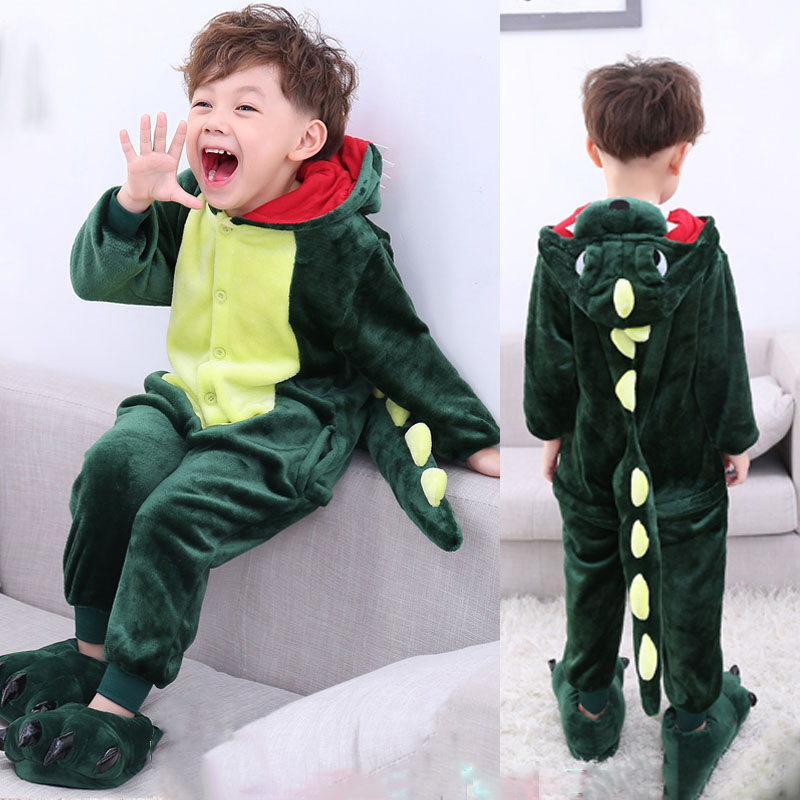 Bộ Đồ Khủng Long Xanh Cho Đồ Ngủ Hình Thú Cho Trẻ Em Siêu Dễ Thương Chất Mềm Mịn - Hipsstore