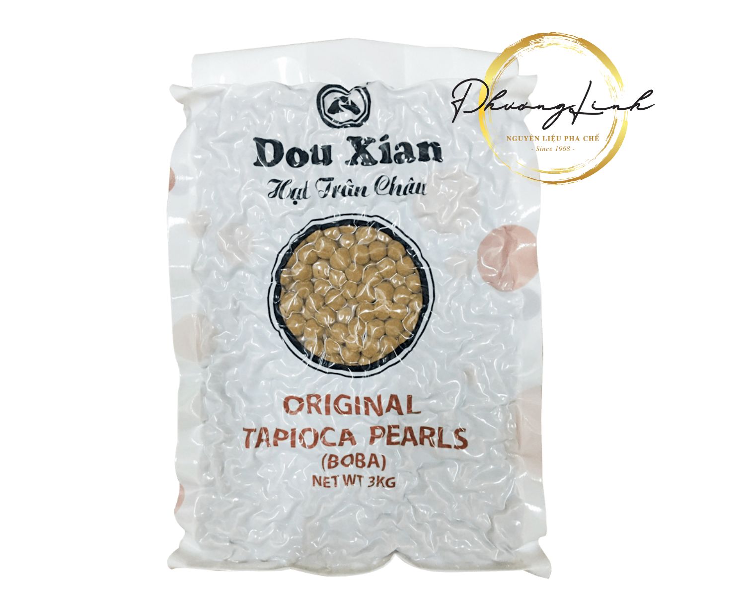 Trân Châu Đường Đen  Hạt 2.2 Hiêu Douxian / Hàng Huy  Trọng Lượng Gói 3Kg Sản Phẩm Như Hình Mô Tả 100%
