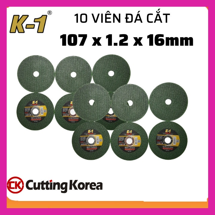 10 viên ĐÁ CẮT SẮT 100 | Đá cắt K1 Xanh | Đá cắt sắt 1 tấc