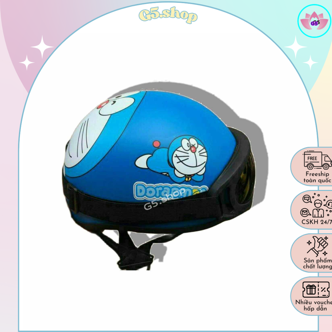 Nón bảo hiểm Doremon kèm kính, Nón bảo hiểm nam nữ