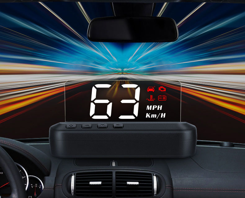 Hiển thị tốc độ HUD C100 bản nâng cấp rõ nét có kính hiển thị không cần dán film Có video test