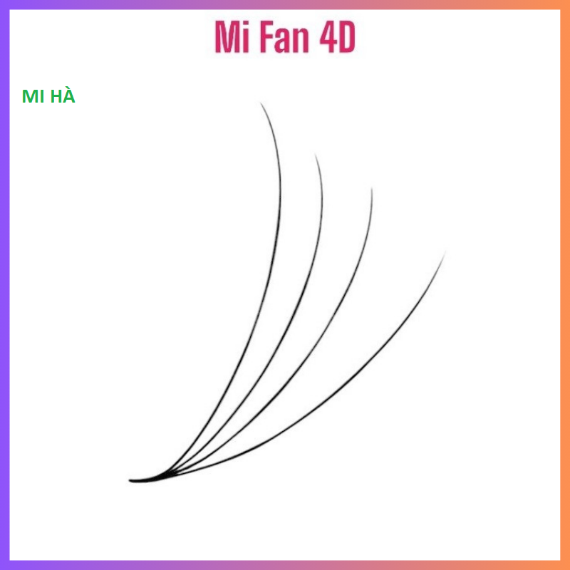 Mi fan 4d 1 hộp 1000 fan,mi fan sẵn_mi volume chân keo nhỏ, bắt keo, xòe đều, dày 0.07 mi fan xưỡng đẹp như fan tay, phụ liệu mi hà
