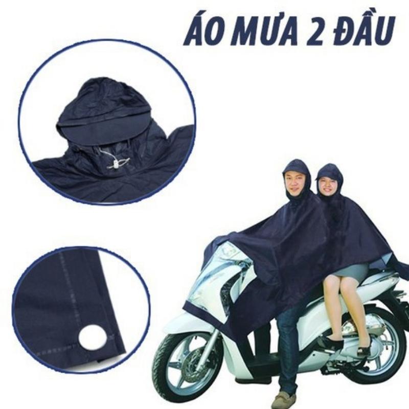 Áo mưa đôi 2 cổ cao cấp - áo mưa 2 đầu dày dặn tiện lợi - áo mưa đôi 2 cổ cao cấp - áo mưa 2 đầu dày dặn tiện lợi rộng rãi che mưa cực tốt