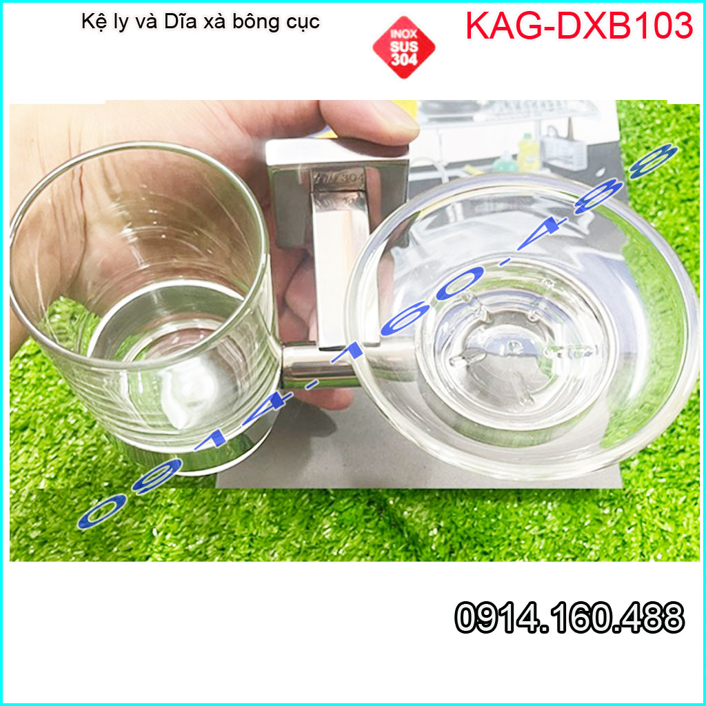 Dĩa xà phòng Inox 304 KAG-DXB103 đế vuông hàng sịn thiết kế siêu cao cấp, Soap holder SUS304 sang trọng cấp cao VĨNH VIỄN