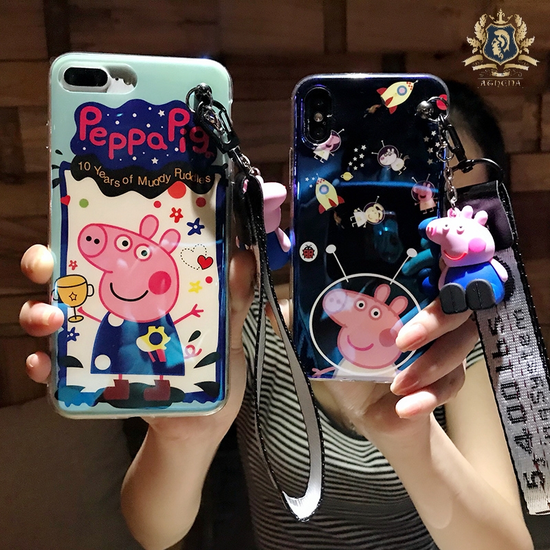 Ốp lưng Iphone [CHƯA AI BÁN-VIDEO] Ốp lưng IP Pigpa Pig có phụ kiện 🐷🐷🐷 IP6plus/6Splus/7plus/8plus/IPX/IPXs