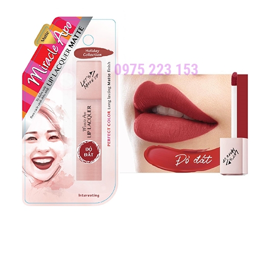 Son kem lì Miracle Apo Lip Lacquer Matte - Holiday Collection