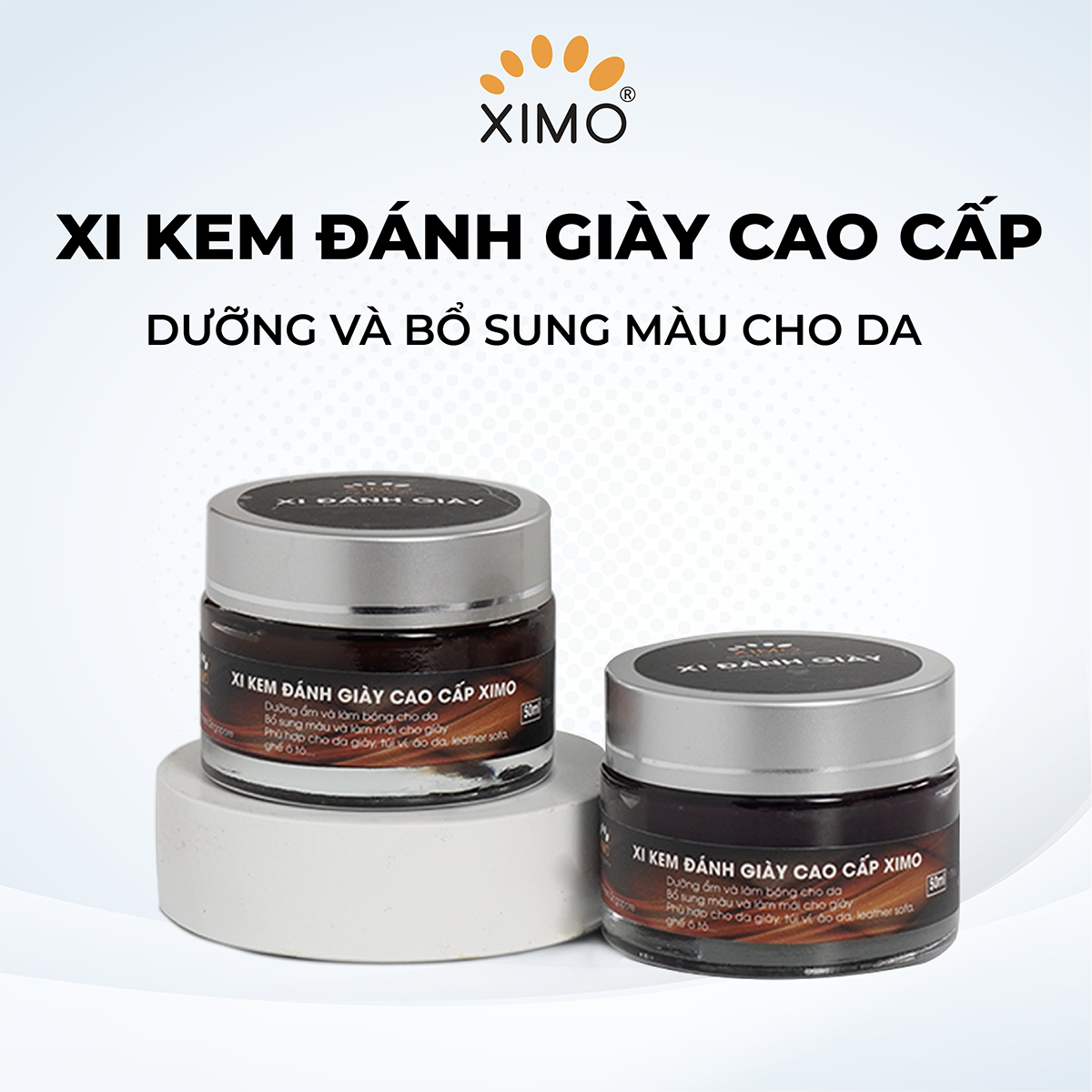  Xi kem đánh giày 50ml XIMO bảo dưỡng và bổ sung phục hồi màu cho da giày túi ví áo ghế sofa XI02 