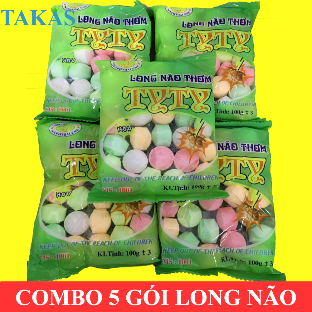 COMBO 5 Gói  LONG NÃO VIÊN TY TY ( Băng Phiên Thơm) Đuổi côn Trùng, Chuột ( giao Màu ngẫu nhiên)