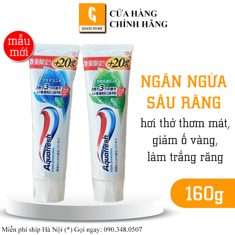 Kem đánh răng Aquafresh Nhật Bản (140g+20g)