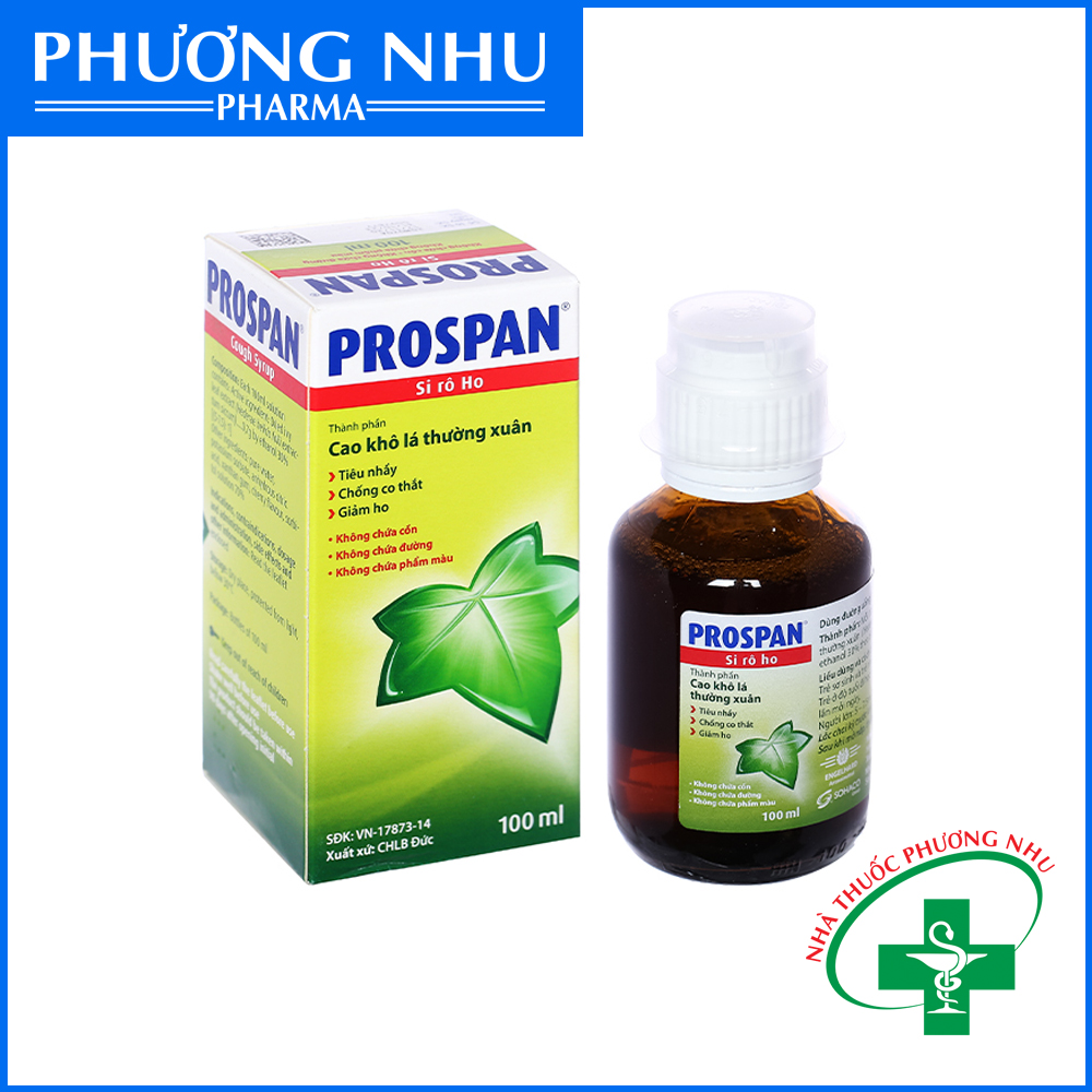 Siro prospan hỗ trợ ho, viêm phế quản - chai 100ml