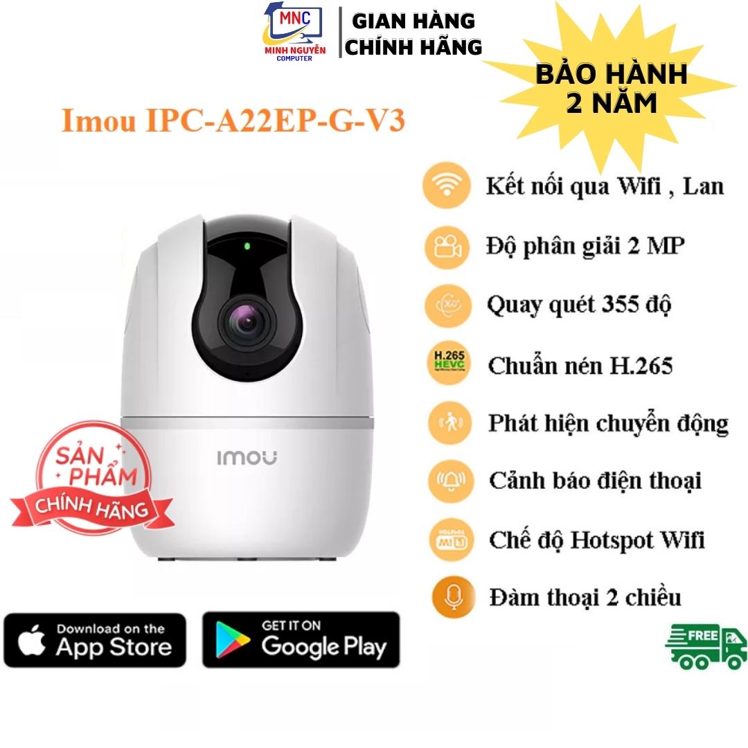 Camera wifi trong nhà imou ipc-a22ep-g-v3 - 2mpx, bảo hành 2 năm