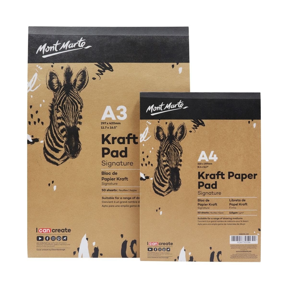 Sổ giấy kraft mont marte 115gsm 50 tờ