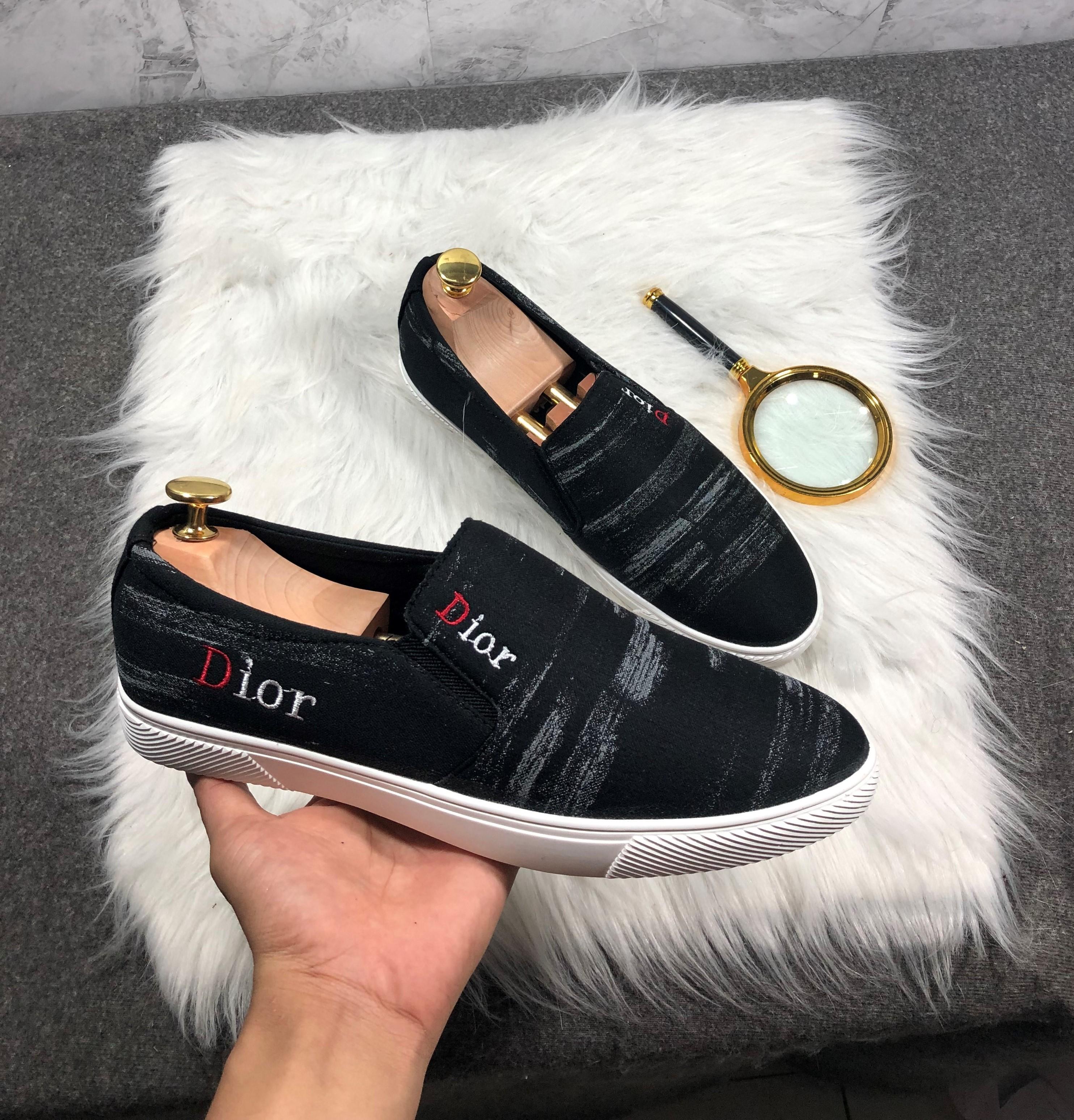 Giầy nam lười vải slip on evo phong cách hàn quốc thời trang trẻ 2019
