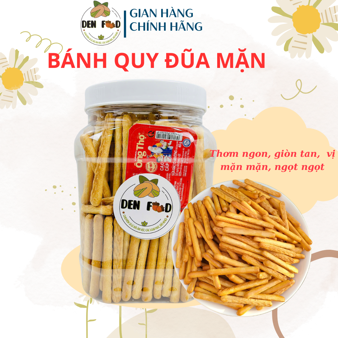 Bánh Quy Đũa Mặn Chấm Sữa Thơm Ngon - Hủ 500gr