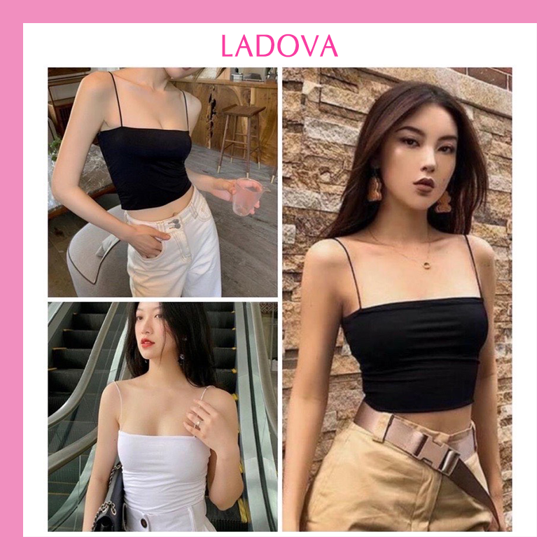 Áo 2 dây bún croptop chất thun gân CAO CẤP co giãn 4 chiều loại 1 đẹp dễ phối đồ phong cách trẻ trung năng động AN09