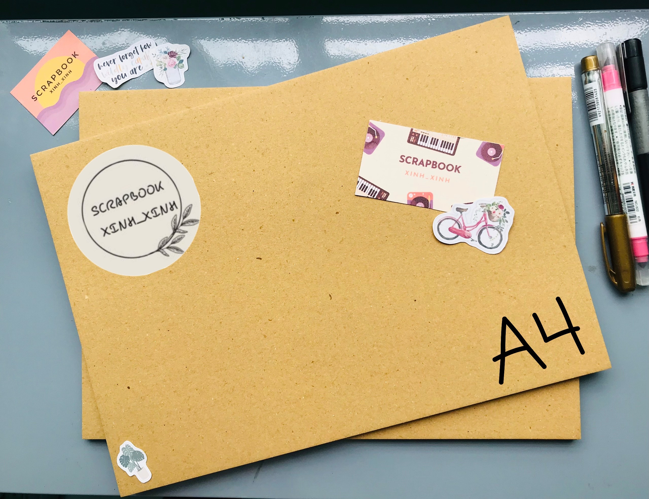 Carton lạnh khổ A4 dày 2mm, làm bìa scrapbook, làm hộp quà handmade