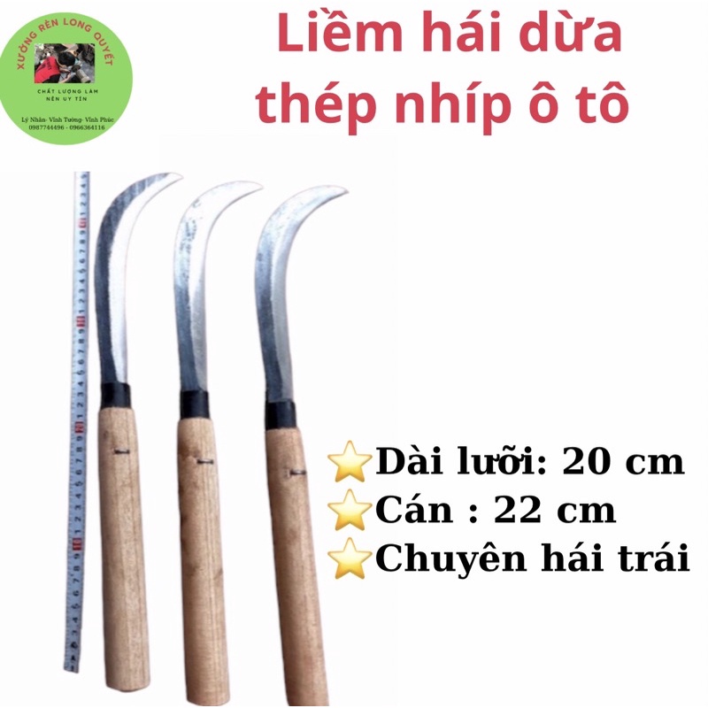 Liềm hái dừa thép nhíp ô tô- Dao Lý Nhân