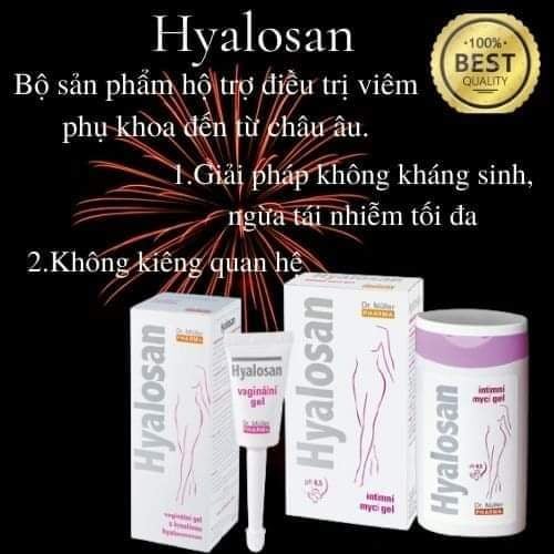 Bộ sản phẩm hỗ trợ điều trị viêm phụ khoa Hyalosan