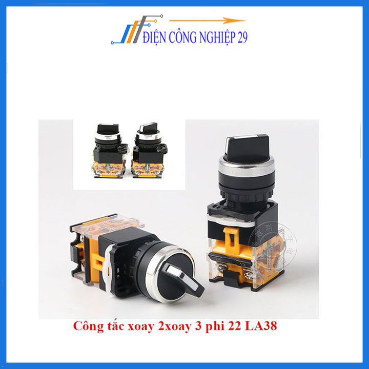 Công tắc xoay giữ trang thái 2 vị trí , 3 vị trí 220v