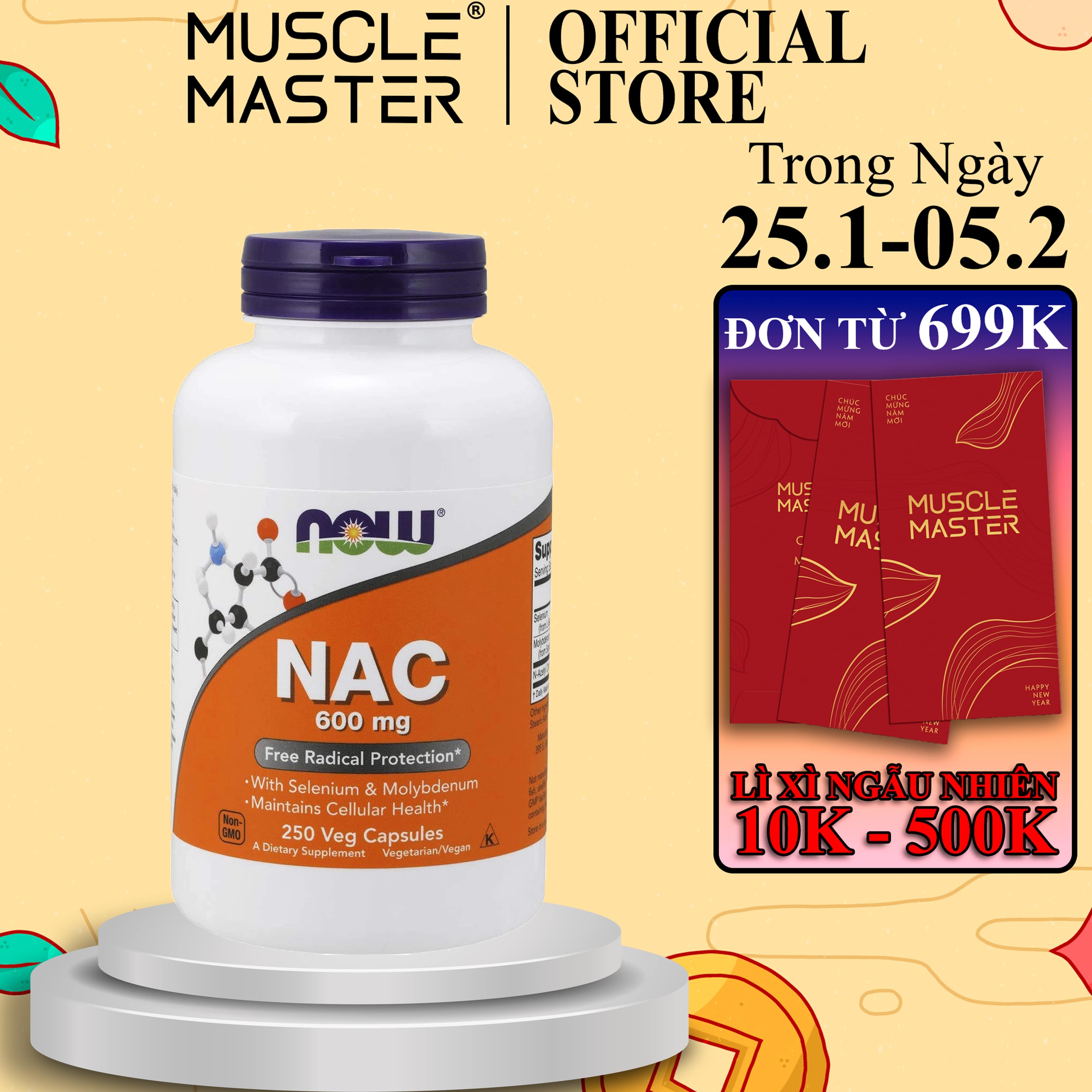 Thực Phẩm Giải Độc Gan NOW NAC 600mg 100 Viên