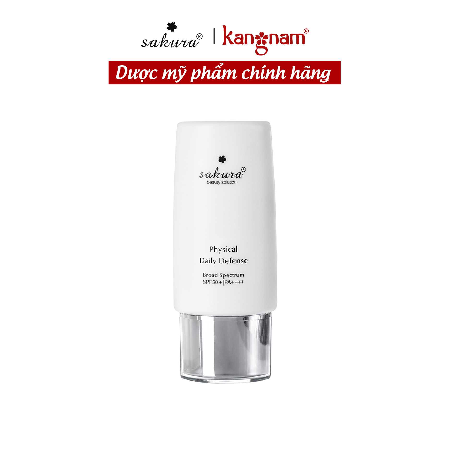 [HCM]Nhũ tương chống nắng vật lý Sakura physical daily defense spf 50+ pa ++++ 60g bảo vệ da mỏng yếu trong sau sử dụng laser giúp mang lại hiệu quả cải thiện làn da