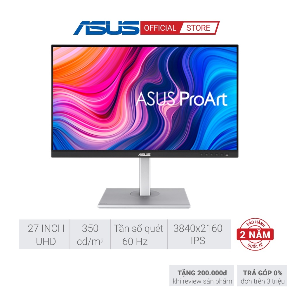 /tặng đèn màn hình + 3 tháng adobe/ màn hình asus pro art pa279cv-r