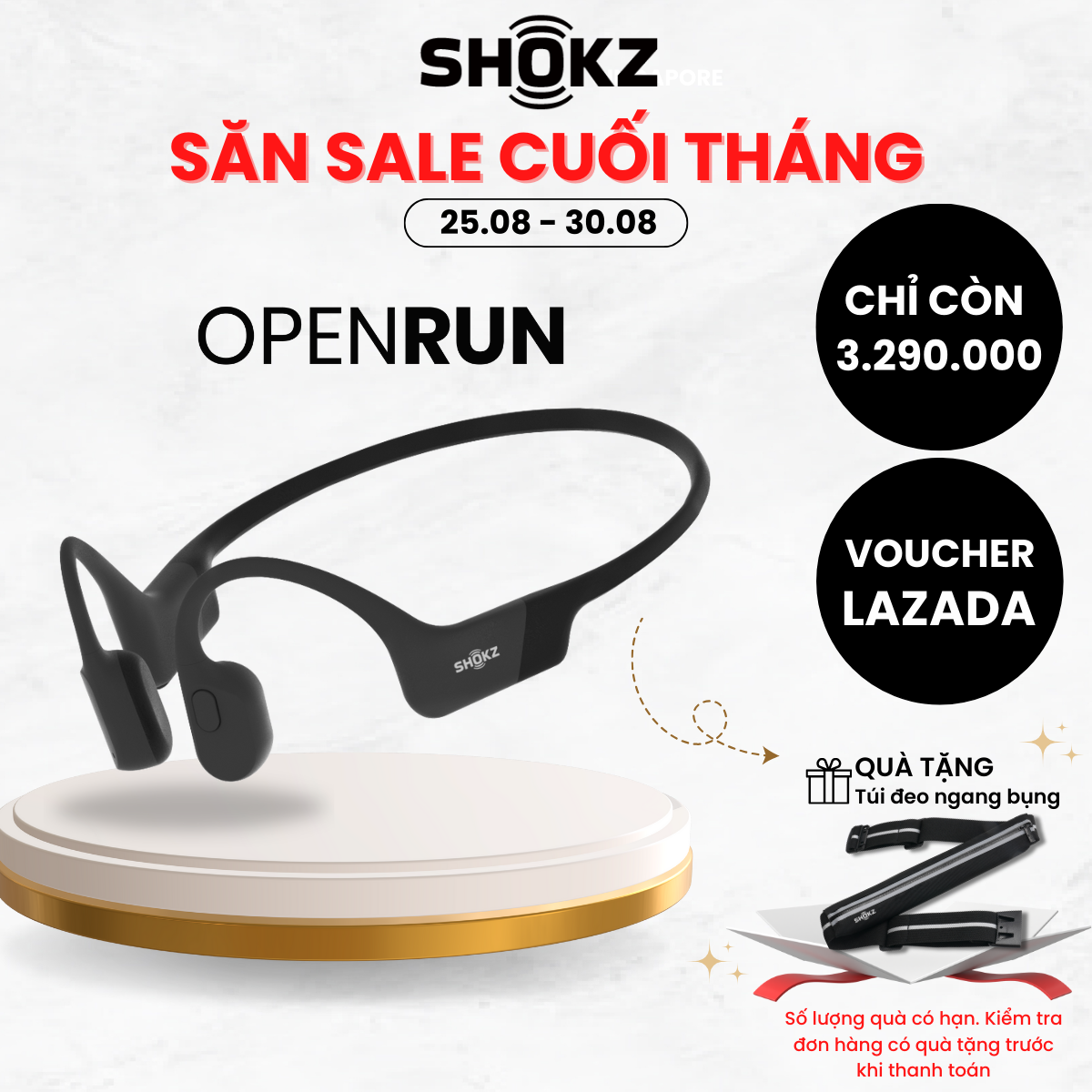 Tai Nghe Bluetooth Thể Thao Truyền Âm Thanh Qua Xương SHOKZ OPEN RUN S803 - Bảo hành 2 năm Chính Hãng - Nghe liên tục 8 giờ - Chống nước chuẩn IP67 - Sạc nhanh 1,5 giờ