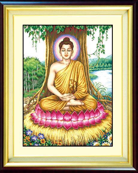 Tranh thêu chữ thập phật bồ đề 333021
