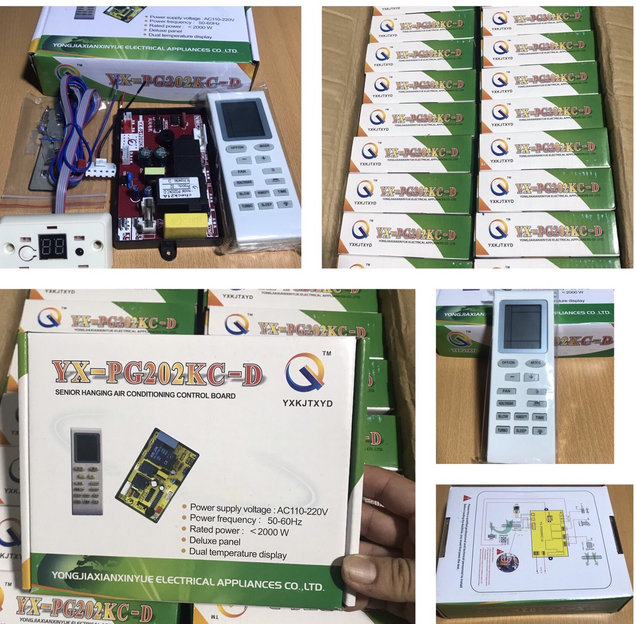 Bo Mạch Điều Hòa Đa Năng 6 dây YX-PG202KC-D ( Có Mặt Hiển Thị )