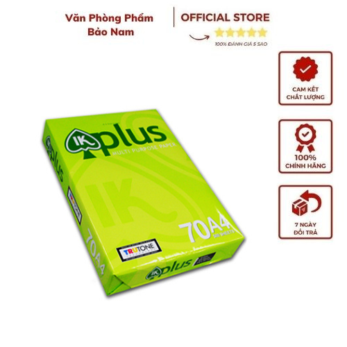 Giấy in ik plus a4 - đl 70gsm 500 tờ/1 tập định lượng 70gms sản xuất tại indonesia