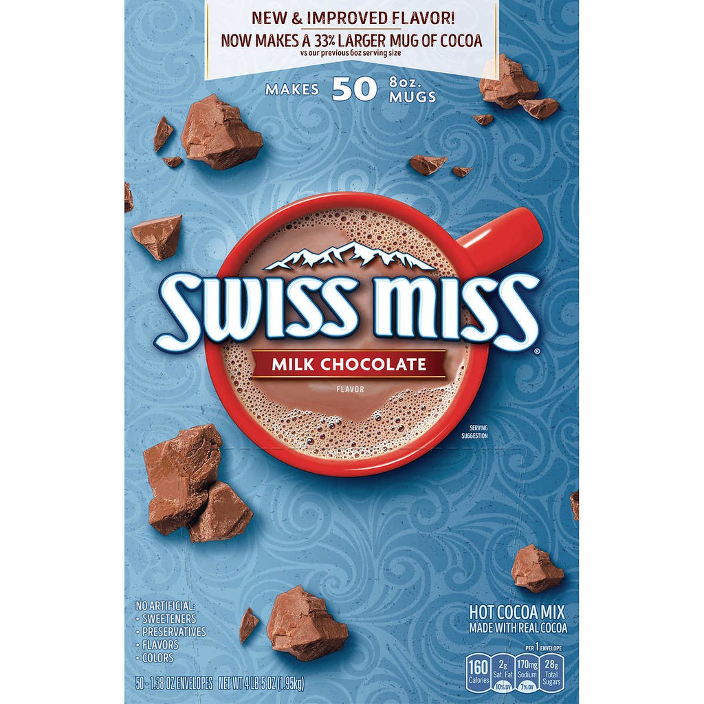 Bột Cacao Swiss Miss 1.95 kg (50 gói)