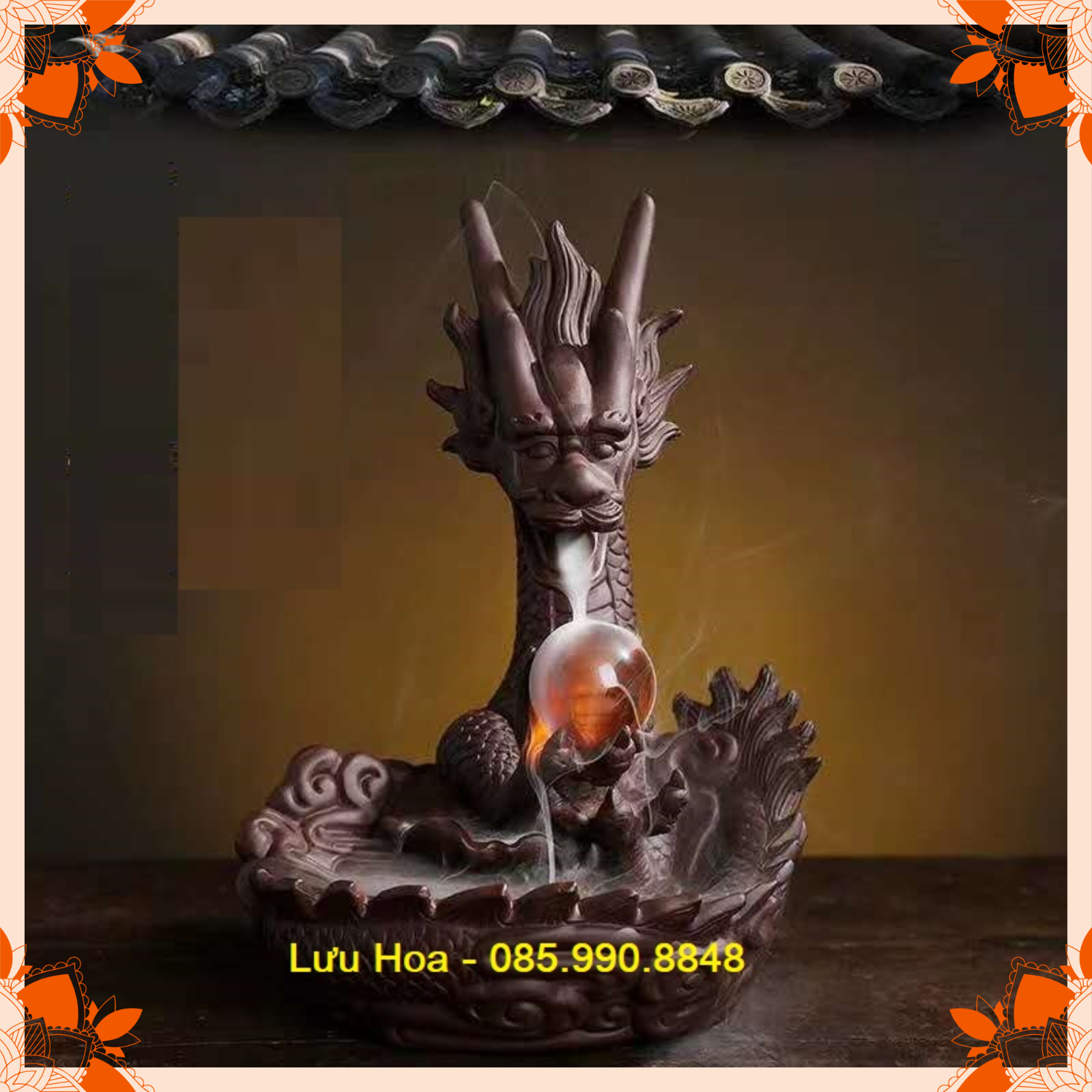 Thác Khói Trầm Hương PHI LONG PHUN CHÂU - Dùng tĩnh tâm, thiền định, cầu bình an, may mắn, tài lộc