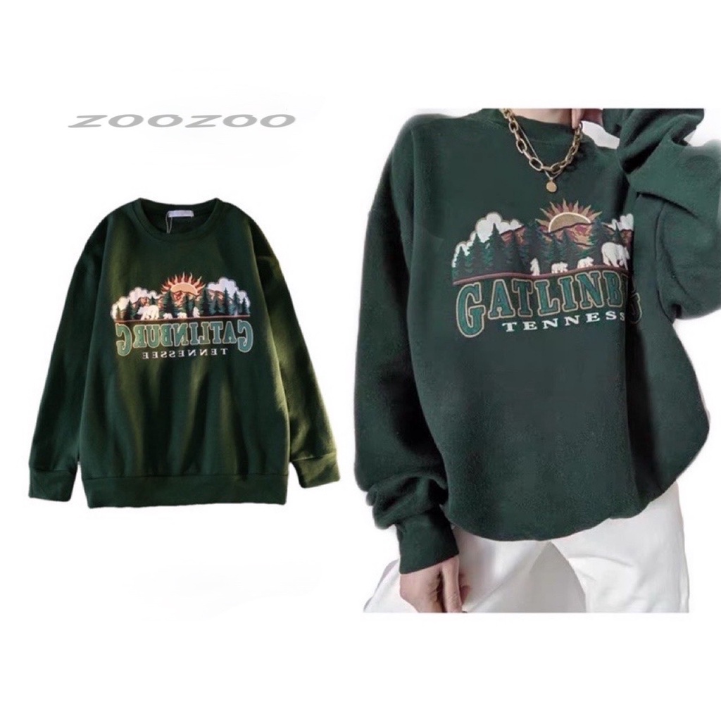 Áo sweater nỉ bông catlin unisex nam nữ zozo_unisex