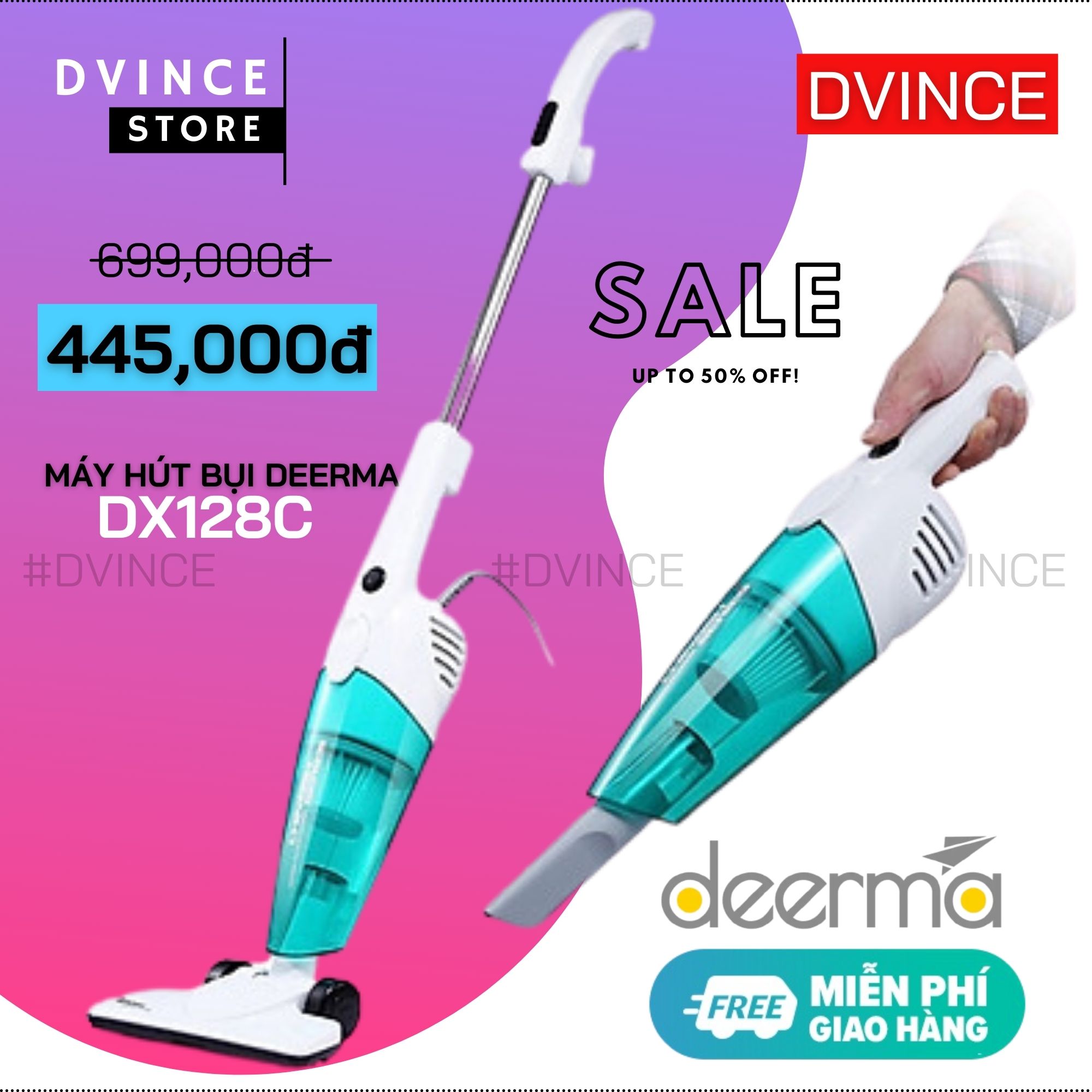 Máy hút bụi cầm tay DEERMA DX128C | DX118C | BH 1 Tháng - Hàng Chính Hãng | DVINCE Store
