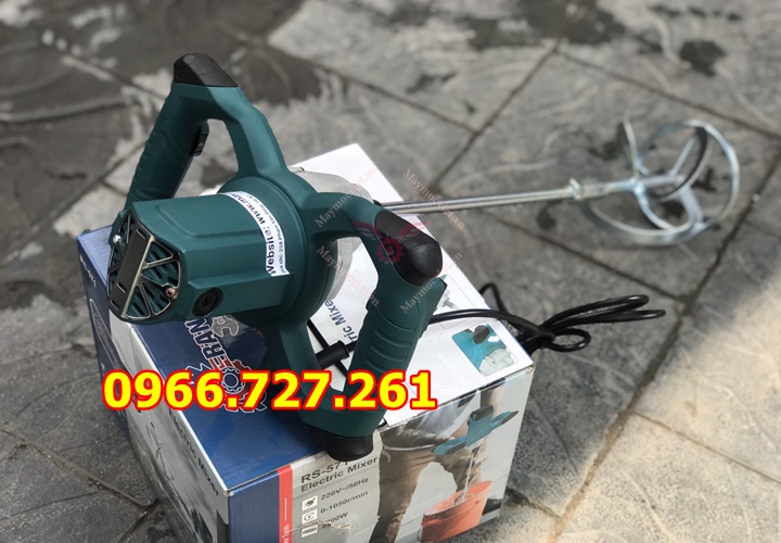 Máy khuấy sơn, đánh vữa 2500W, trộn xi măng, trộn bê tông 2 tay cầm, đánh vữa 6 tốc độ, kèm cây khuấy