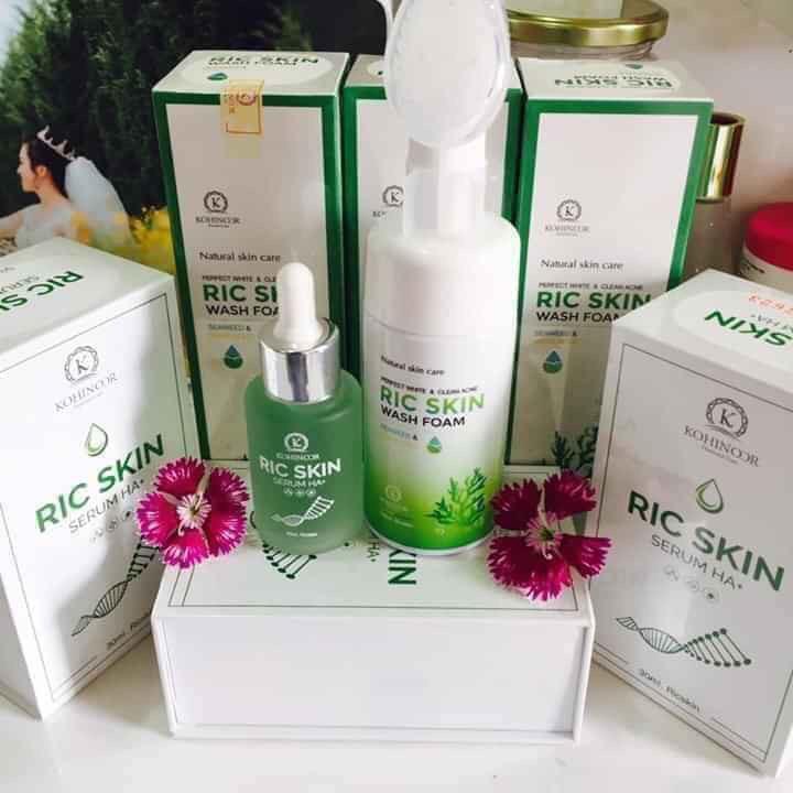Combo serum ric skin và sữa rửa mặt dưỡng da ric skin