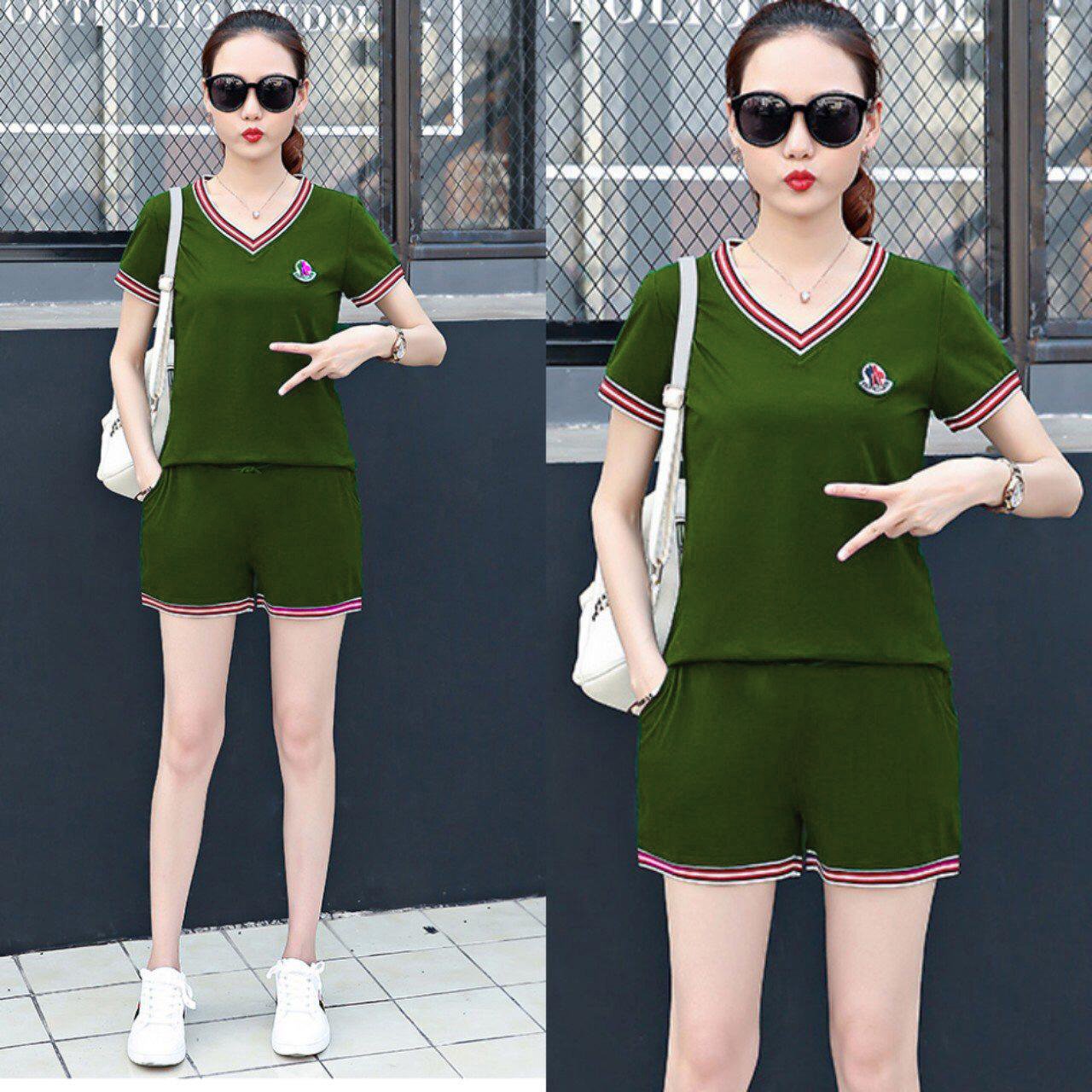 ĐỒ BỘ THUN ĐÙI CỔ TIM THỜI TRANG 3 SIZE 43-62KG TÙY CHIỀU CAO