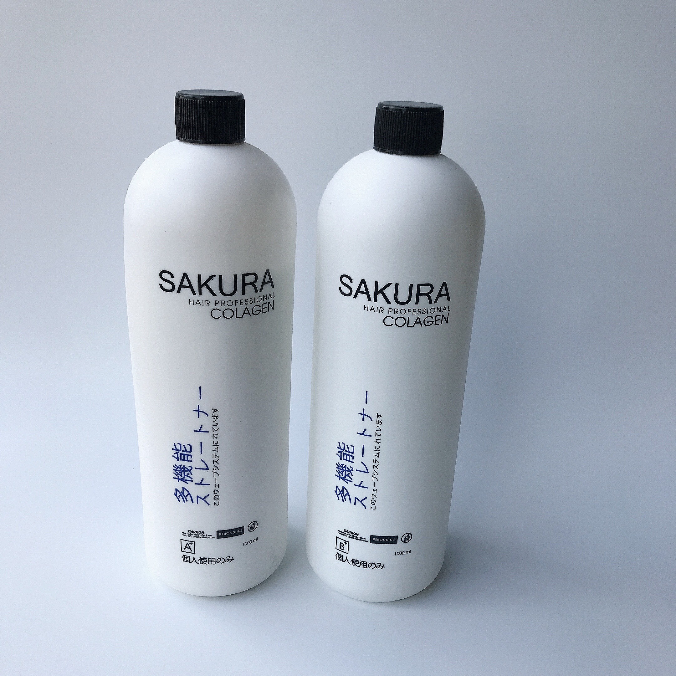 Thuốc uốn ép tóc SAKURA COLLAGEN mềm hóa truyền thống, Số 1 uốn ép dùng chung  Cặp 1000ml