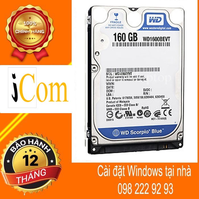 Hdd laptop wd 160gb