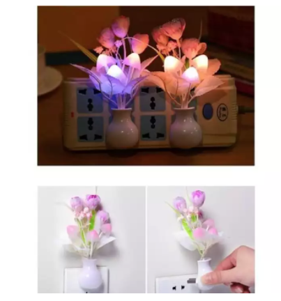 Đèn ngủ nấm cảm ứng hình bình hoa