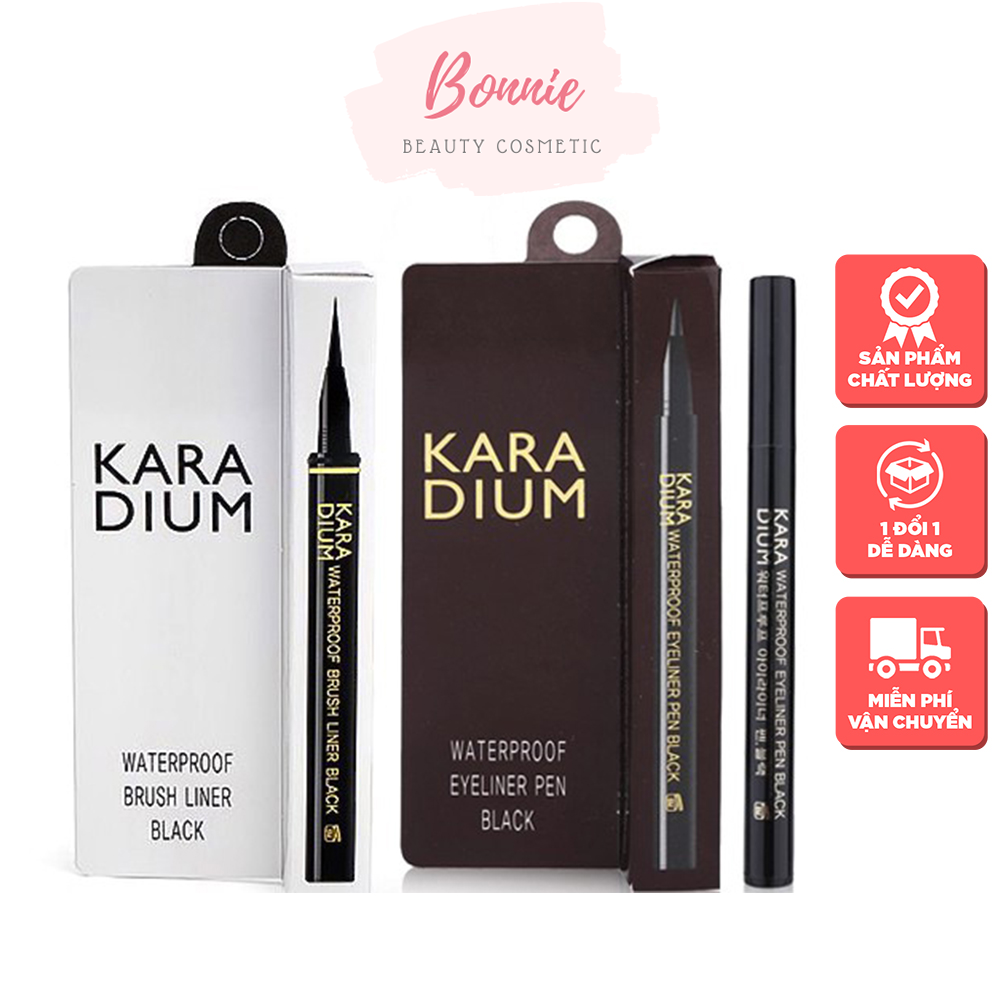 [HCM]Bút dạ kẻ mắt nước Karadium waterproof brush liner black