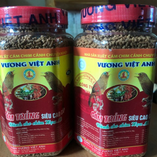 Combo 2 lọ cám trứng siêu cao cấp Vương Việt Anh 300g cho chim Họa Mi