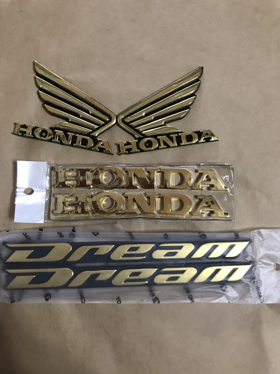 Bộ tem Dream nổi, Cánh chim, tem Honda gồm 6 cái - Siêu Thị Việt