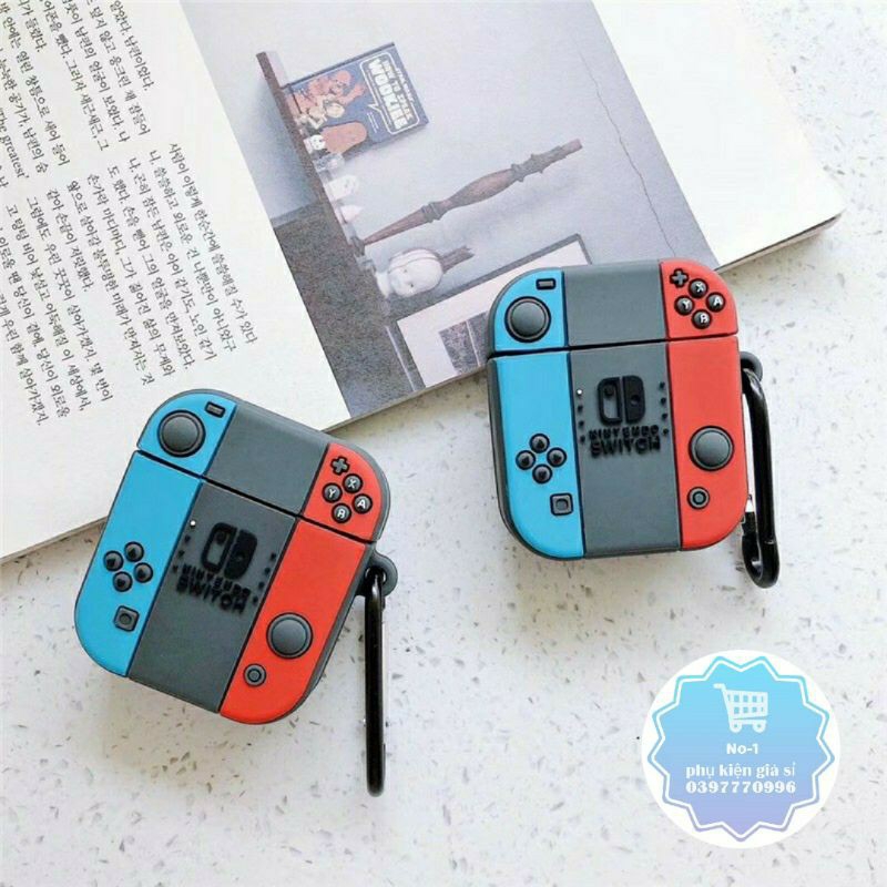 🌟Tặng kèm móc sắt treo - Case Airp 1 2 3 Pro Máy chơi game Nitendo 🌟Vỏ bao Airps silicon đựng tai nghe không dây