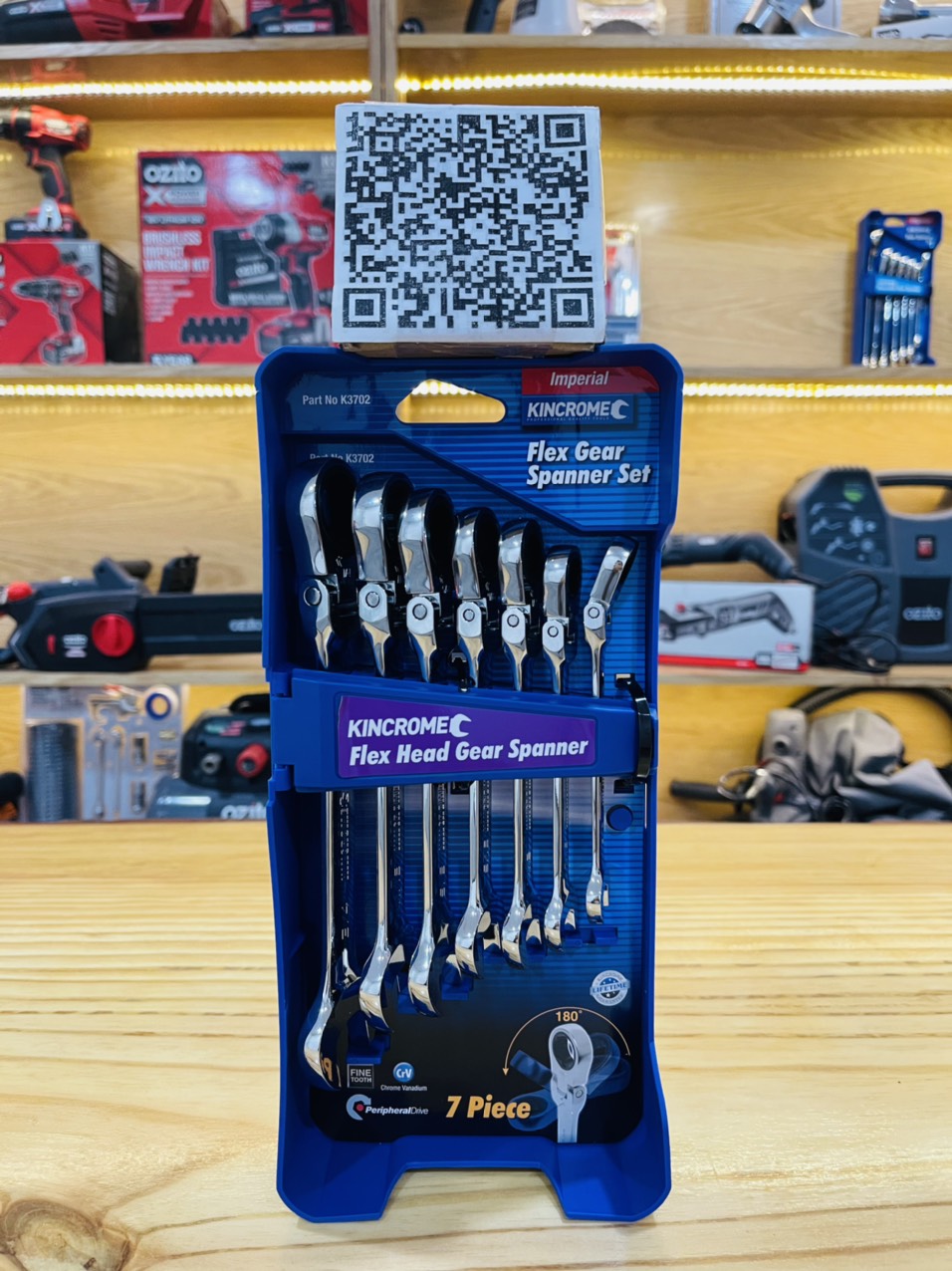 [HCM]BỘ CƠ LÊ VÒNG BI GẬT GÙ 7 MÓN  HỆ INCH 3/8,7/16,1/2,9/16,5/8,11/16,3/4 KINCROME K3702 HÀNG MỚI 100% NHẬP KHẨU AUSTRALIA