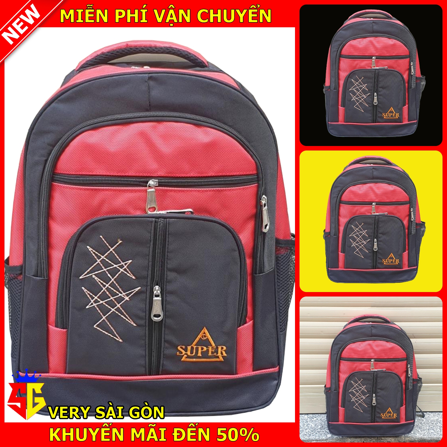 Balo nam nữ P16P3 gồm 3 ngăn thời trang cao cấp, balô nhiều ngăn phong cách trẻ trung năng động mẫu mới bán chạy tại VerySaiGon