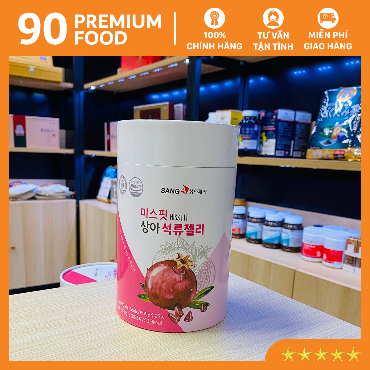 Thạch lựu SangA - Thạch lựu collagen đẹp da và giảm cân SangA Miss Fit Hàn Quốc
